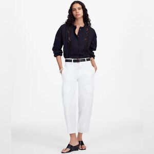 NWOT Madewell Barrel-Leg Utility Pant WHITE